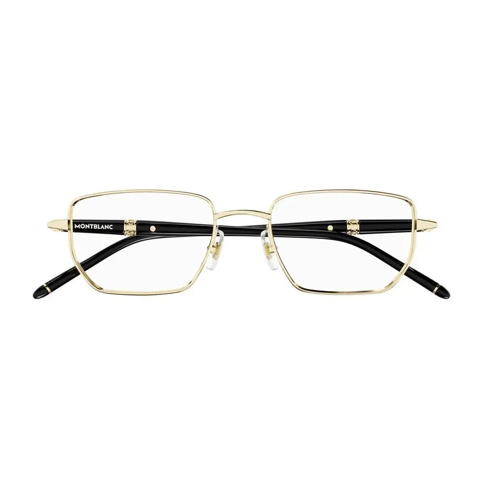 Mont Blanc MB0347O Eyeglasses Gold Black Metal Rectangle